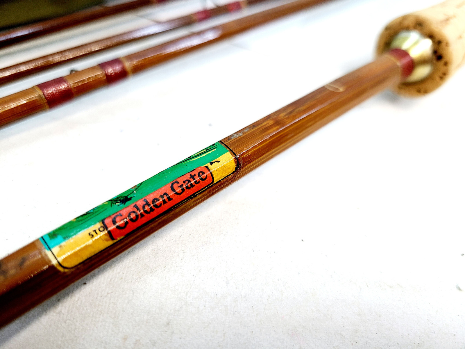 Booklure Golden Gate New? 1940’s Vintage (9ft, 4pc, 2 tips) Cane Fly Rod