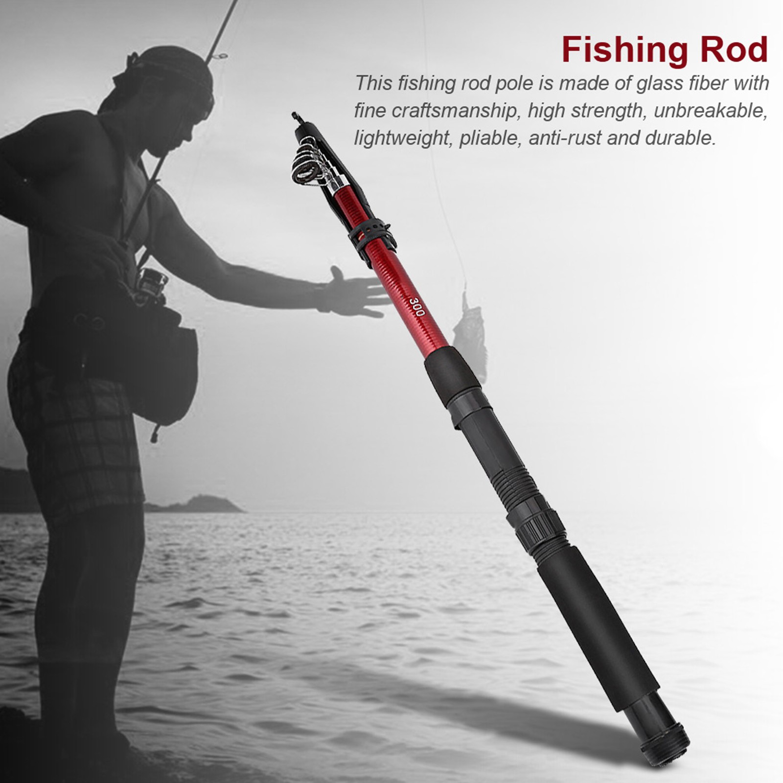 Outdoor Lightweight Casting Telescopic Fishing Rod Reel Tackle Accessory (3.0m)