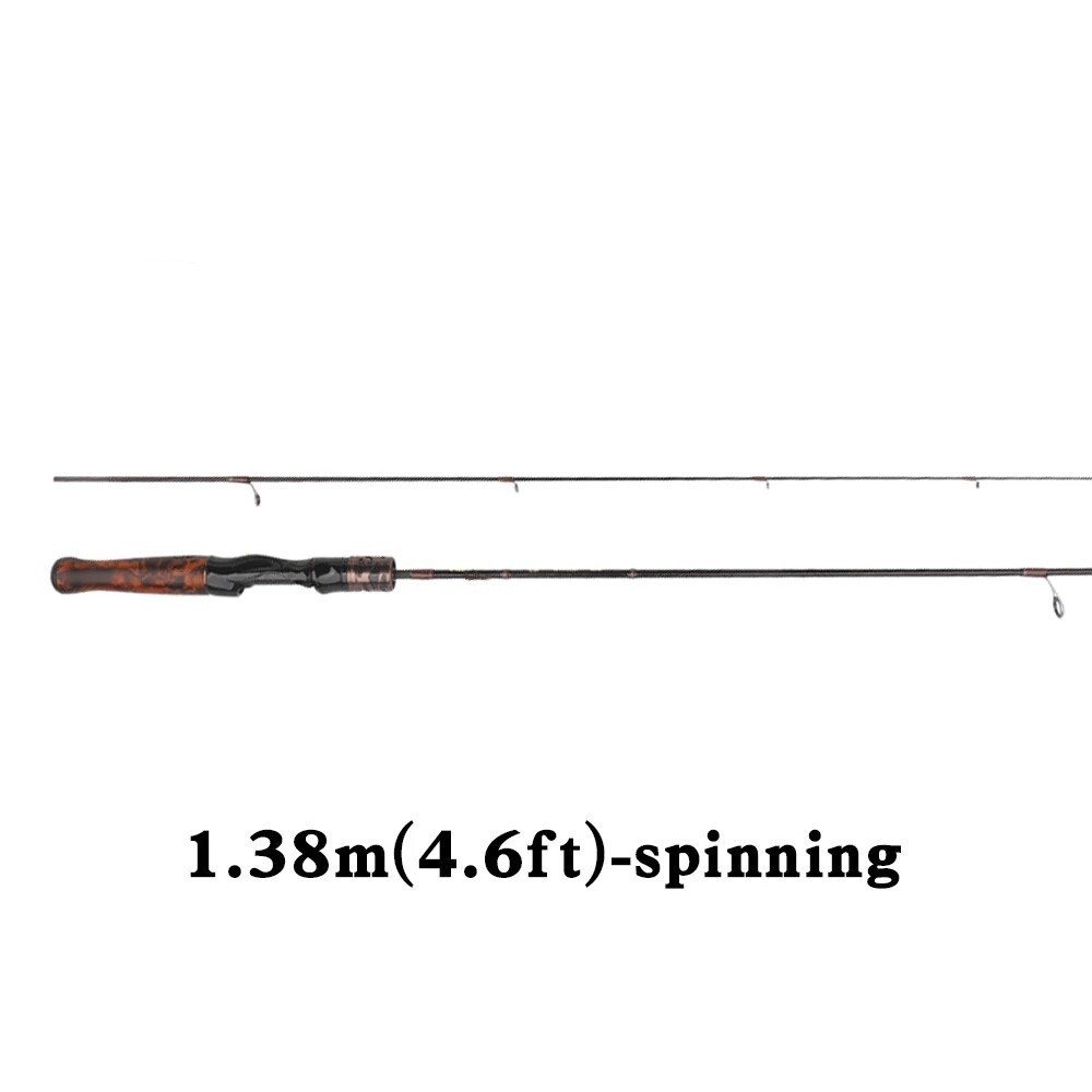 1.38M/1.5M/1.68M/1.8M Fishing Rod Ultra Light Rod Wood Handle Casting/Spinning