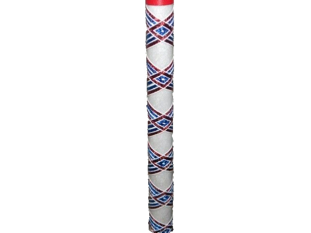 CUSTOM CONVENTIONAL BOAT ROD 7′ RED WHITE BLUE PEARL MARBLE 25-50 LB TURBOS NEW