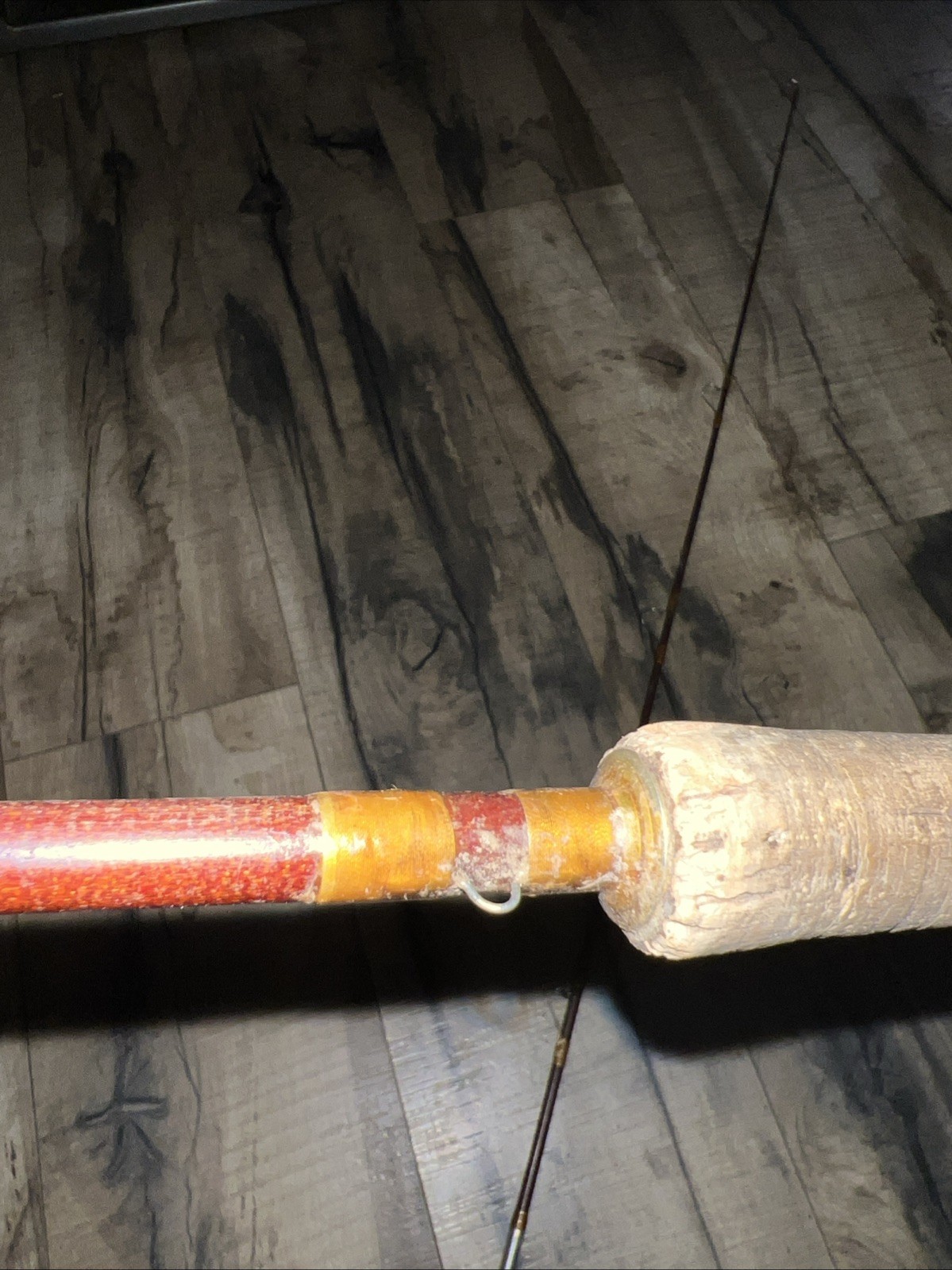 Vintage Antique Silaflex 7’ 2pc fiberglass Spin cast rod 7 Guides. Pre-Browning
