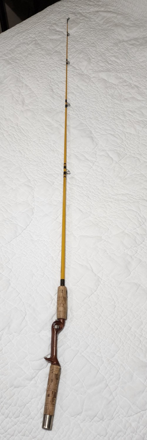 Vtg 1950’s Wright & McGill 60″ SPIN CASTING FISHING ROD No. 1855 Cork Handle