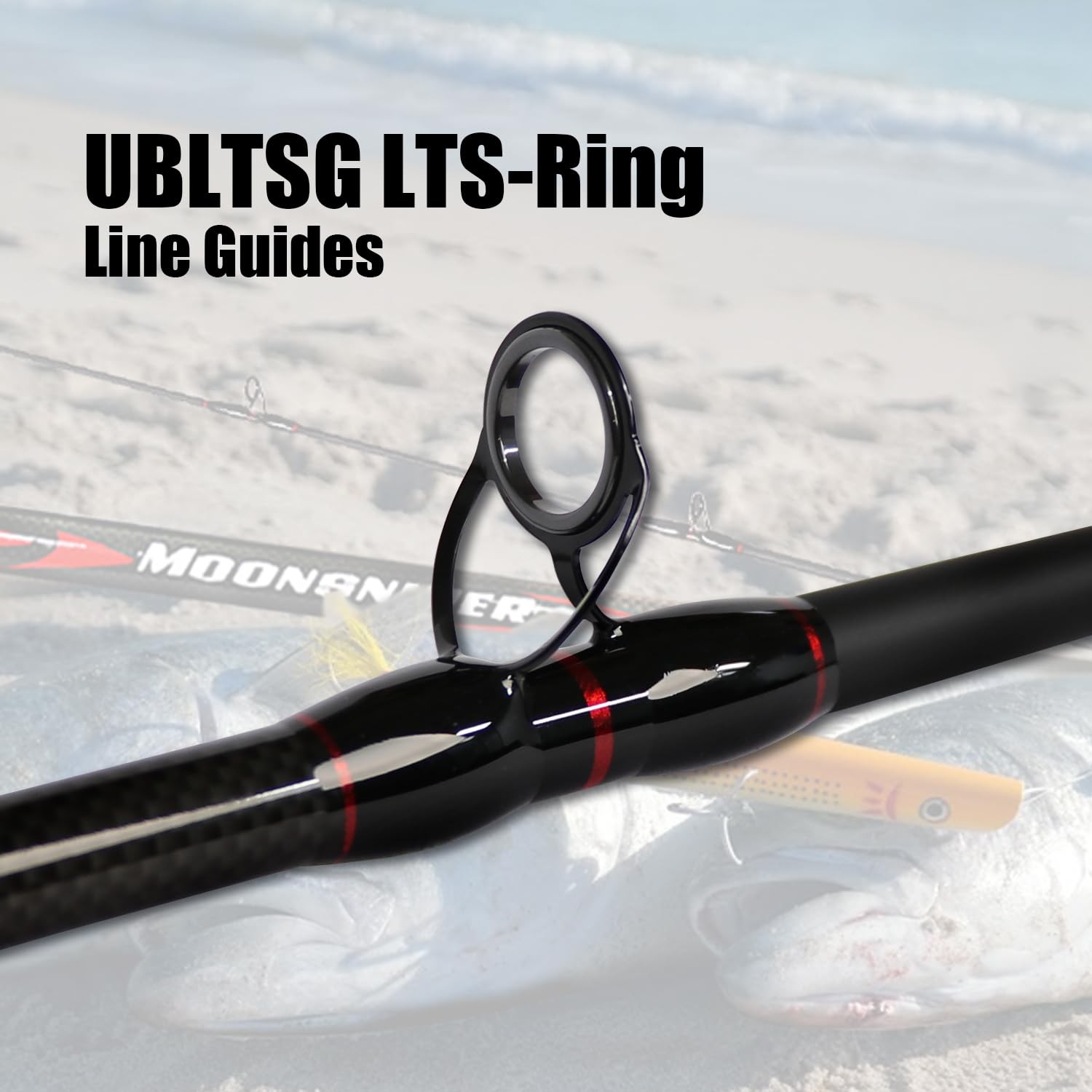 Fiblink Surf Casting Fishing Rod 2-Piece Graphite Travel Baitcasting Fishing