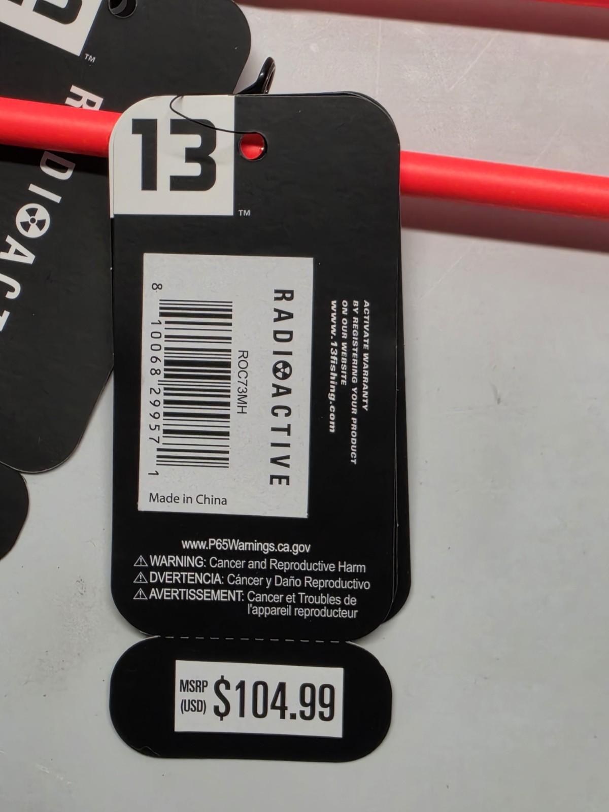 (LOT OF 3) 13 Fishing Radioactive 1 Piece Baitcasting Rods 7’3″ MH Fast