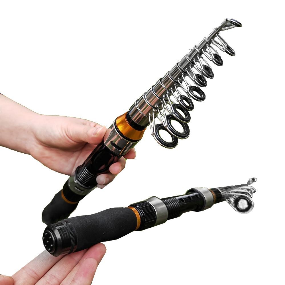 JOSBY Telescopic Fishing Rod 1.5M 2.1M 2.3M Carbon Fiber Portable Travel Fishing