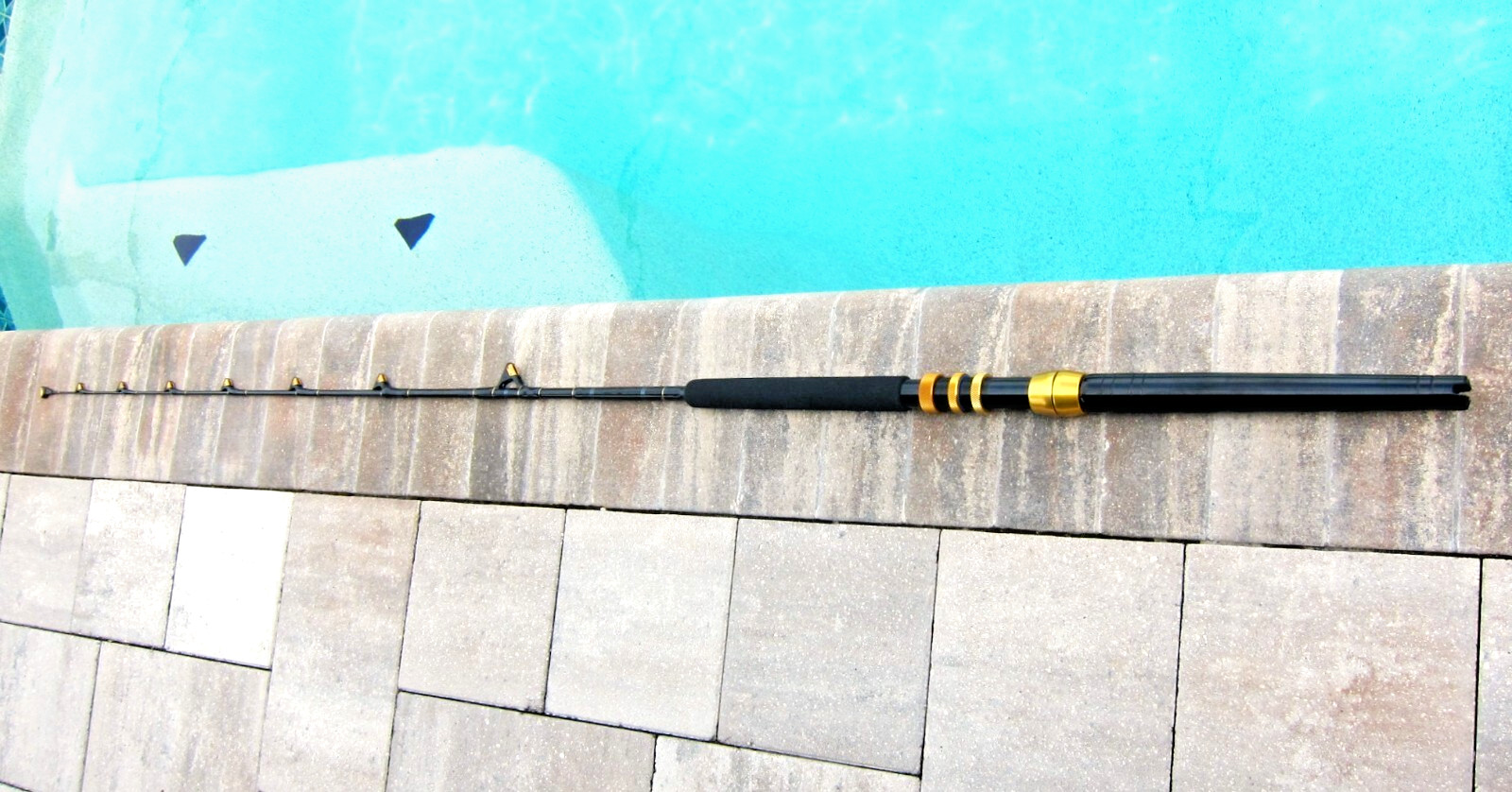 Custom MELTON INTERNATIONAL Live-Bait Rod: 6’6″; 8-12 lb AFTCO LIte-Rollers -NEW