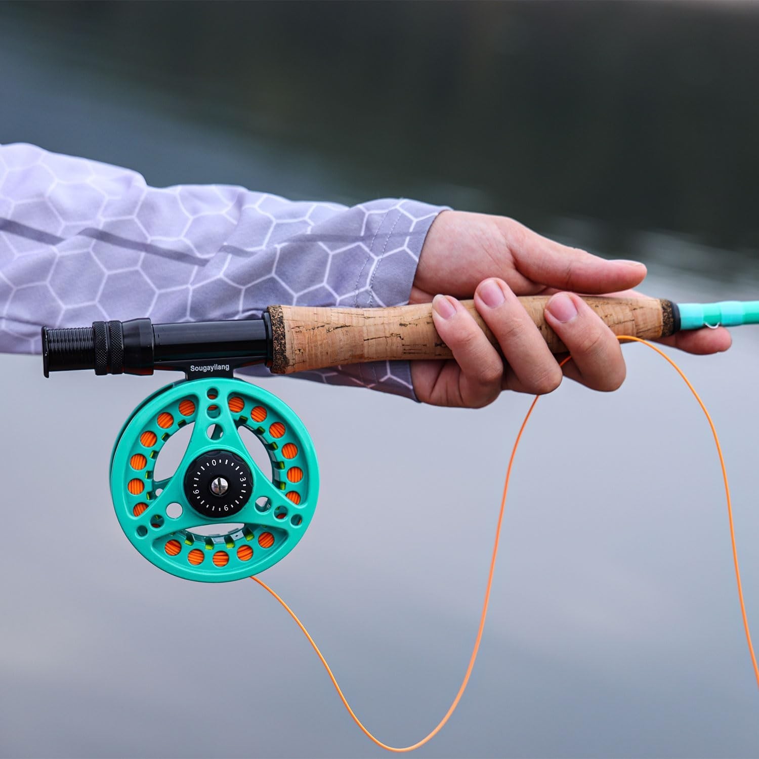 Sougayilang Fly Fishing Combo, 4 Piece 9 Foot Fly Rod Fly Rod and Die Cast Al…