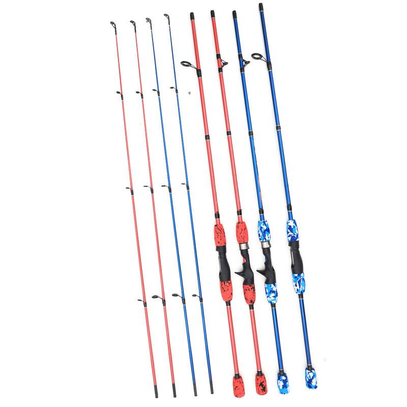 Taigek Carbon fiber~2 pc~Med L Spinning Rod~Red or Blue Camo~3 lengths
