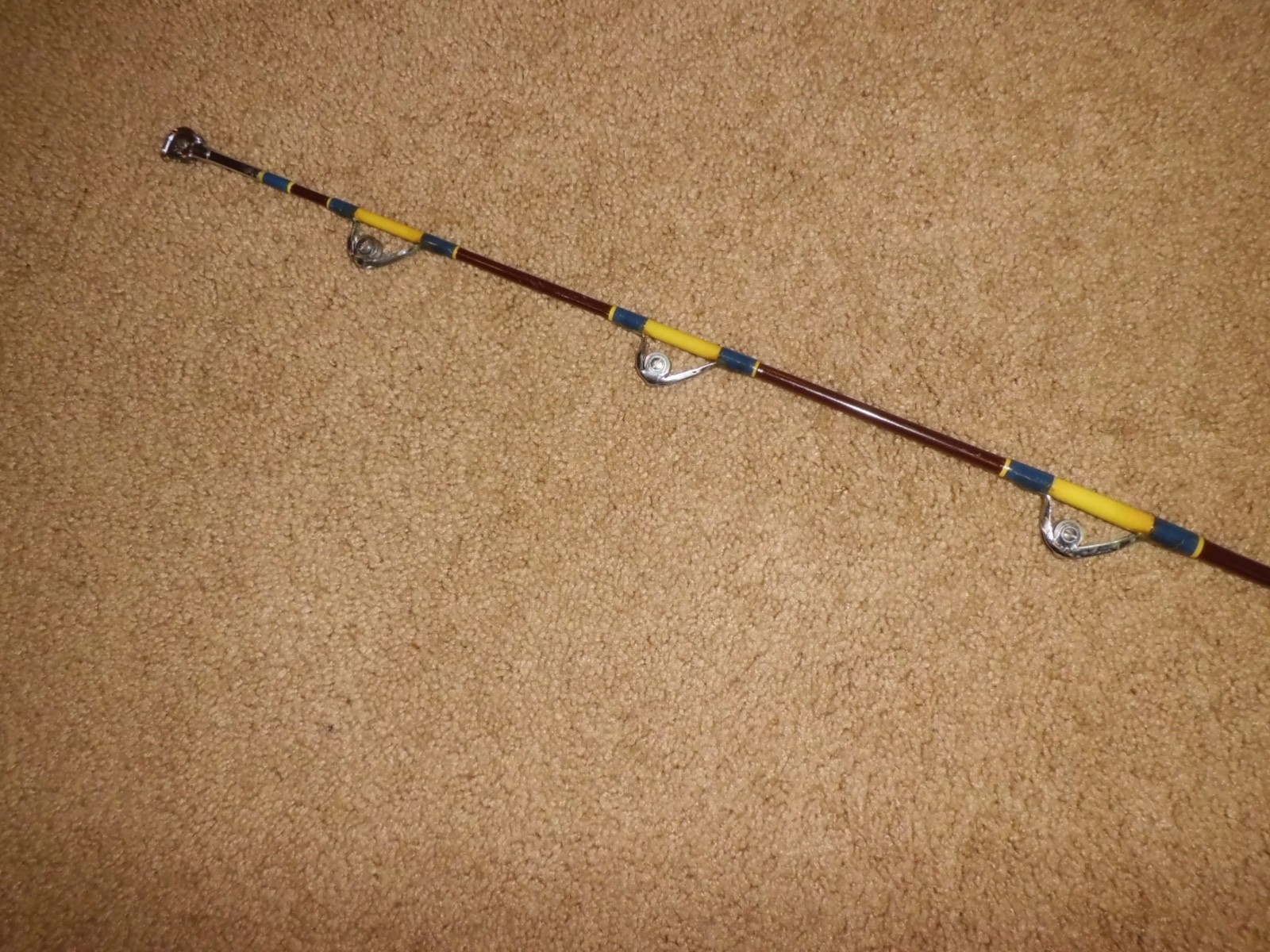 Vintage Custom Silaflex Trolling 7′ Rod made in USA- 30 lb test