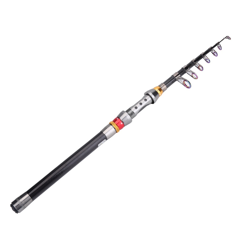 Carbon Fiber Portable Hard Fishing Rod Poles Freshwater Fishing Accessory (2 DSO