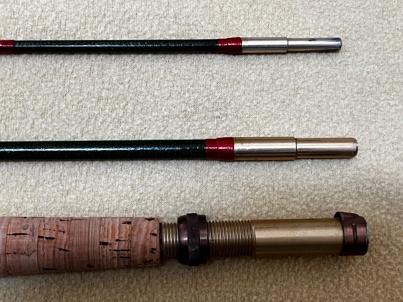 St Croix 7 foot 8 Inch 3 Piece Fiberglass Fly Rod Double Power