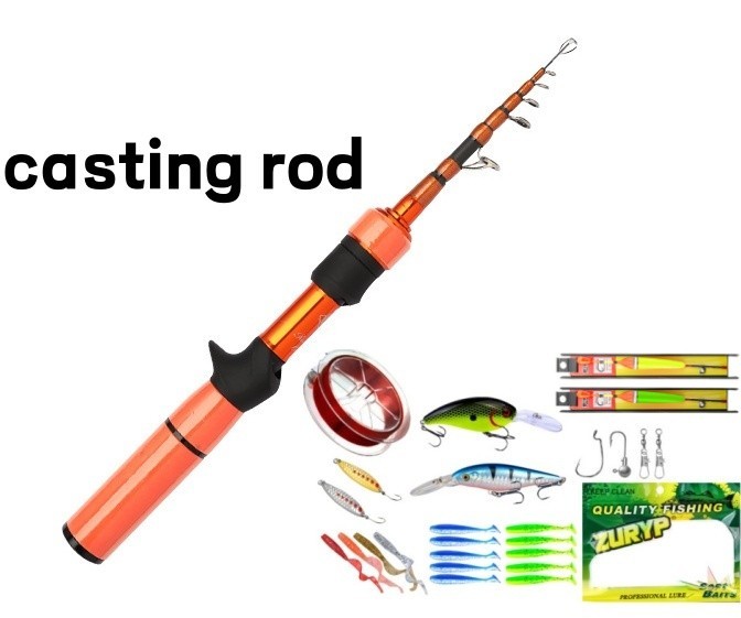 Telescopic Fishing Rod High Sensitivity Spinning Rod 1.5M-1.8M Carbon Fiber Rod
