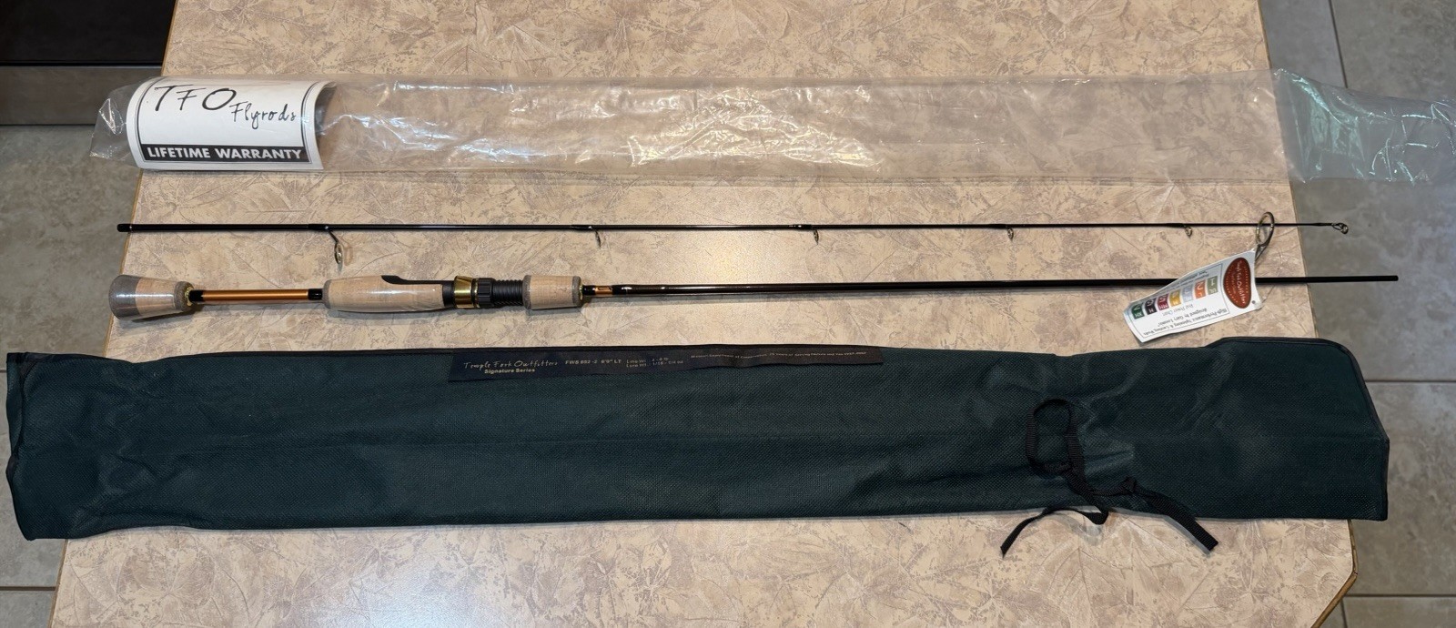 Temple Fork Outfitters TFO Signature Series Loomis FWS 602-2 6ft LT Spin Rod