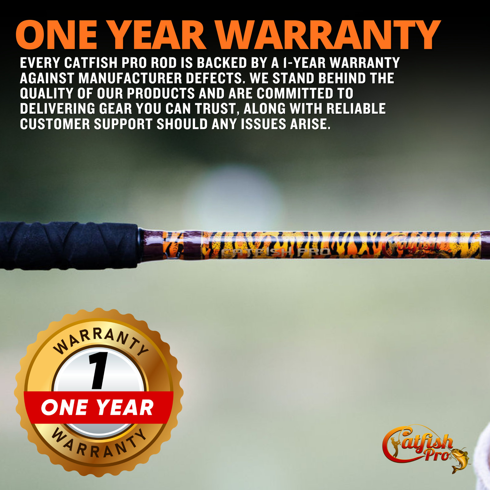 Catfish Pro 1 of 220 The Tiger Casting Rod-Limited Edition 7’6″
