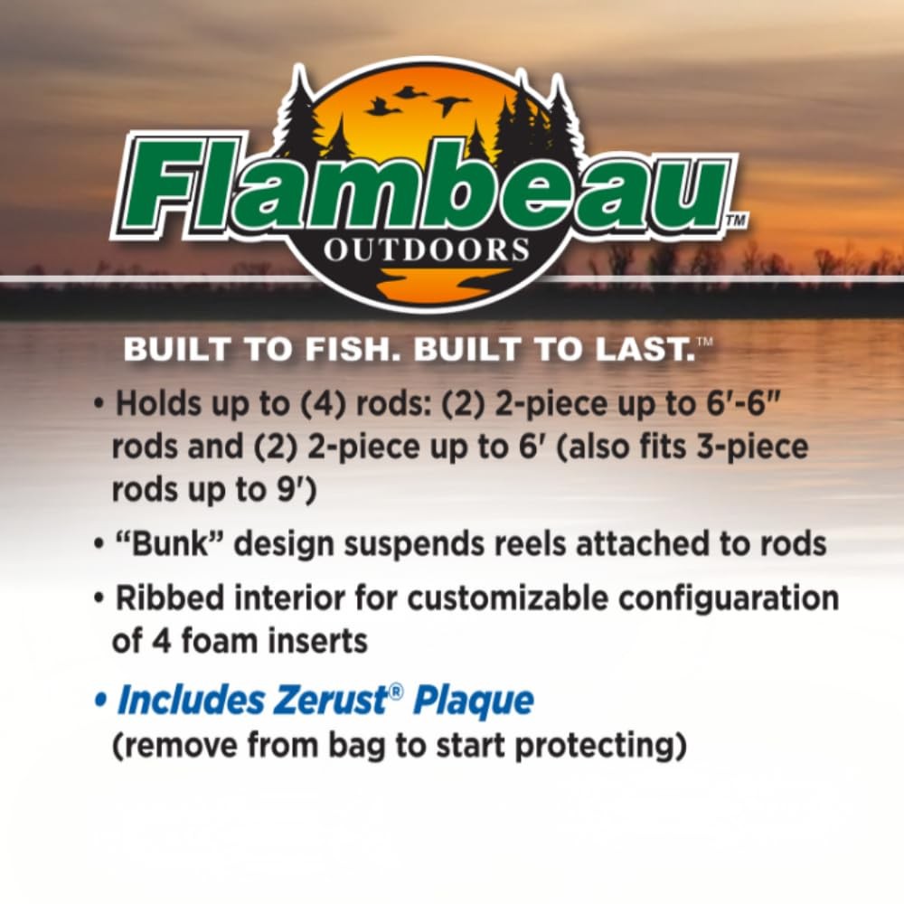 Flambeau Outdoors 4455Bb Rod Bunk Portable Fishing Rod Storage Black