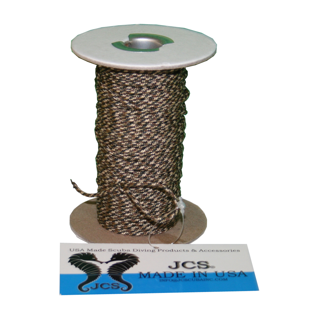 High Strength, Vectran Cord, Woodland Camo, 2.0mm Speargun Line, 100FT. Spool