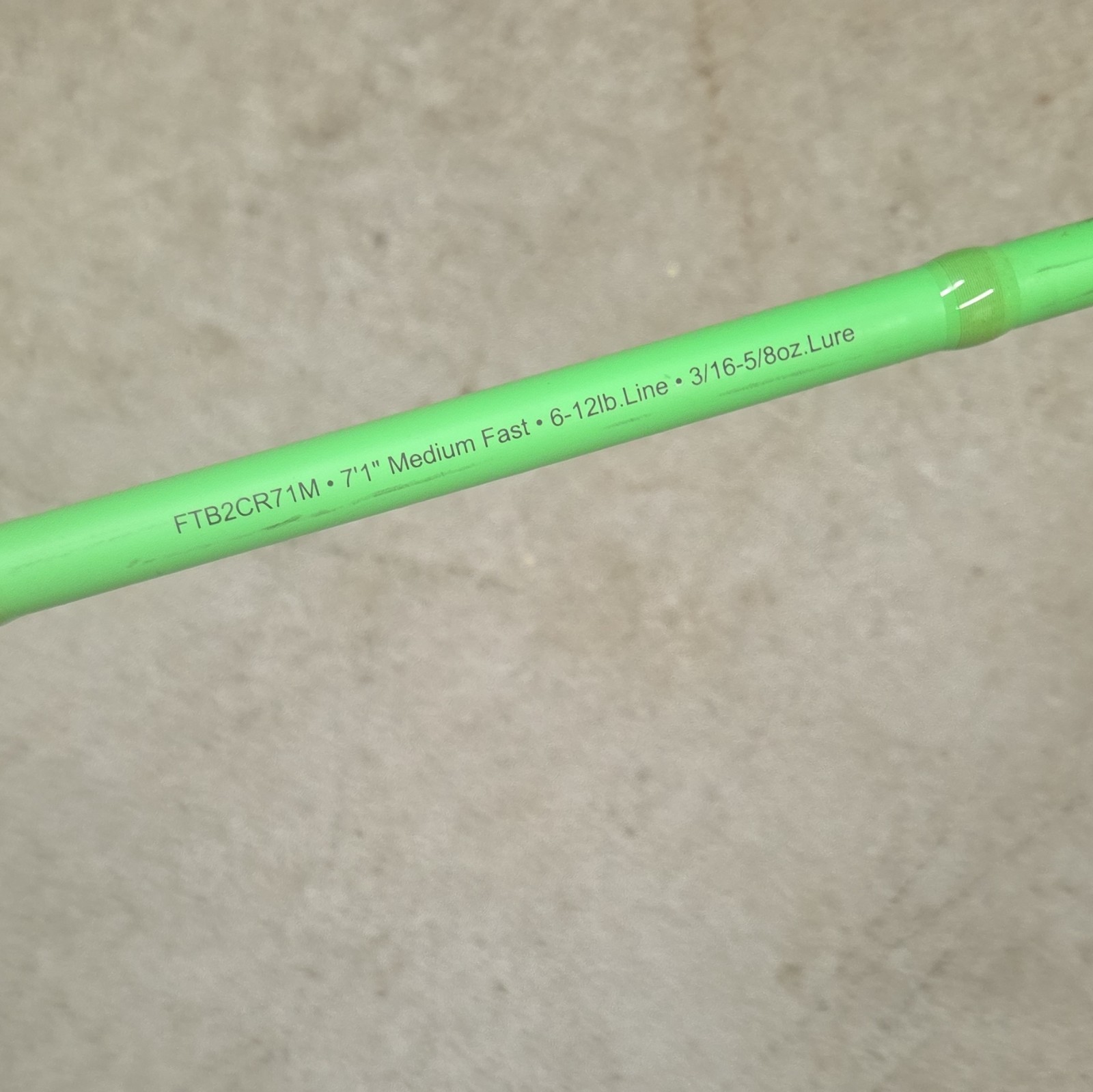 13 Fishing Fate Black 7’1″ Medium Fast Casting Rod, 6-12lb Line, Green