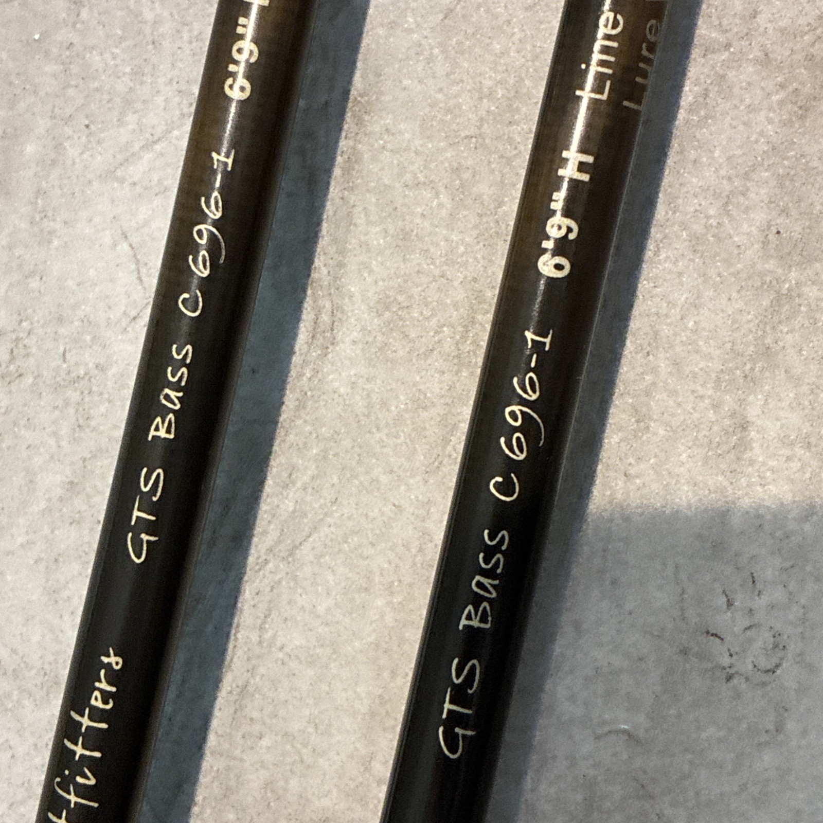 TFO Temple Fork Outfitters GTS Bass C 696-1, 6’-9” Casting Rods In EX Used Cond
