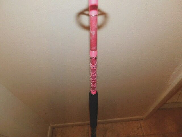 CUSTOM SPINNING ROD 7 FT 20-40 LB PINK PEARL MARBLE NEW