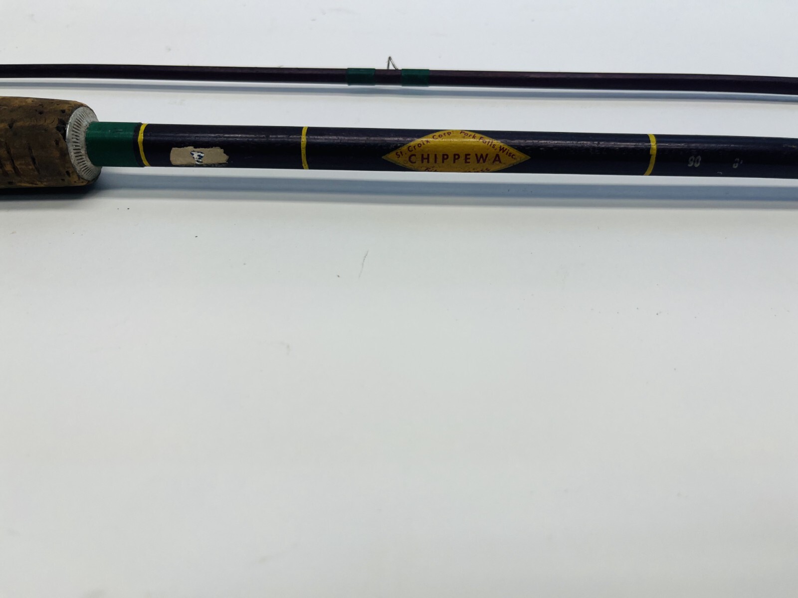 VTG St Croix Chippewa 8 Foot Rod &Reel Fly Fishing Pole Fiberglass – Cork Handle