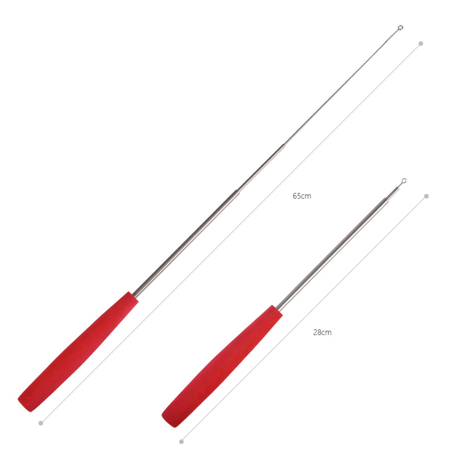 Winter Ice Fishing Rod 2Pc 65cm Eva+Stainless Steel Winter Fishing Pole6000