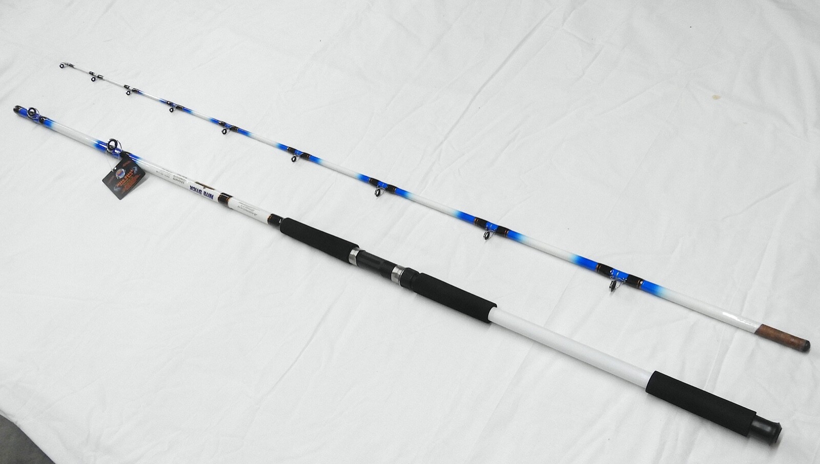 Classic Nite Stick Catfish Casting Rod 12′ 2PC Glow Tip Blue