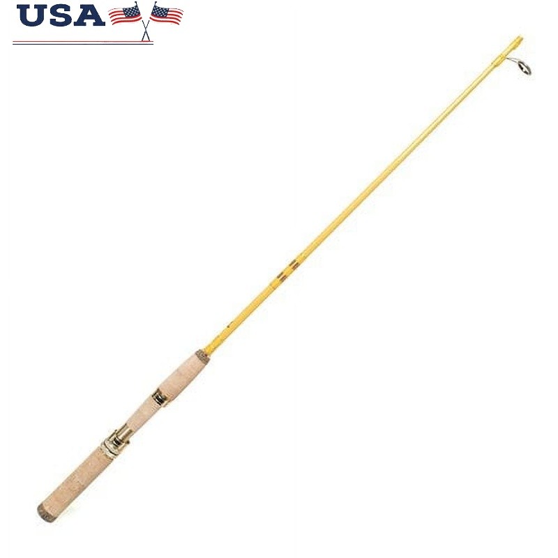 Featherlight Spinning Rod 2-Piece Fiberglass Fishing Rod Lightweight Cork Handle