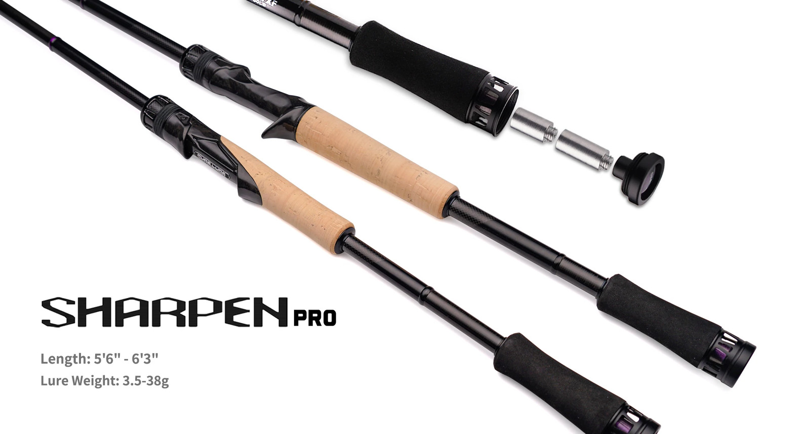 PURELURE SHARPEN Soft Lure Rod Spinning Casting XF MF Bass Pike