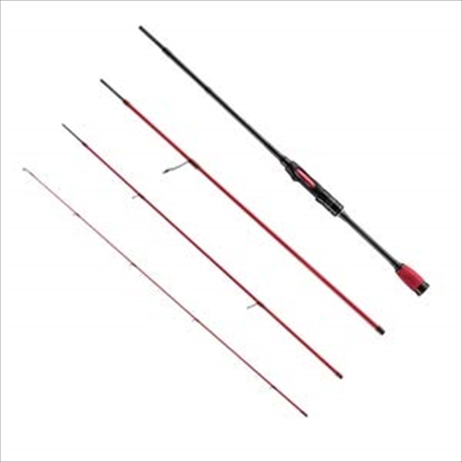 Abu Garcia Travel Spinning rods SS-Colors STCS-774LT-SR 7’7″ 4Pcs Light, S-Red