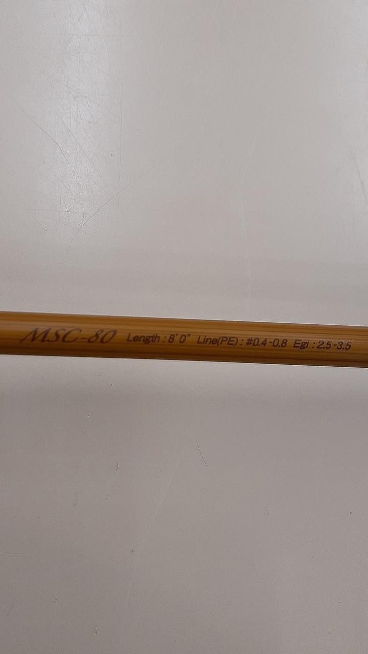 Hayashi MSC-80 Eging Rod 8ft 115g Fishing Gear with Crack in #9.10 Guide