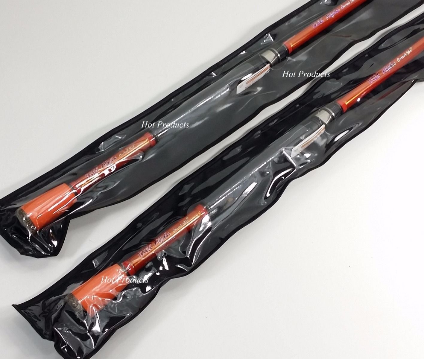 QTY 2- 7′ MEDIUM SPINNING Carrot Stix ALPHA ORANGE BASS Fishing Rod CWA701M-M-S