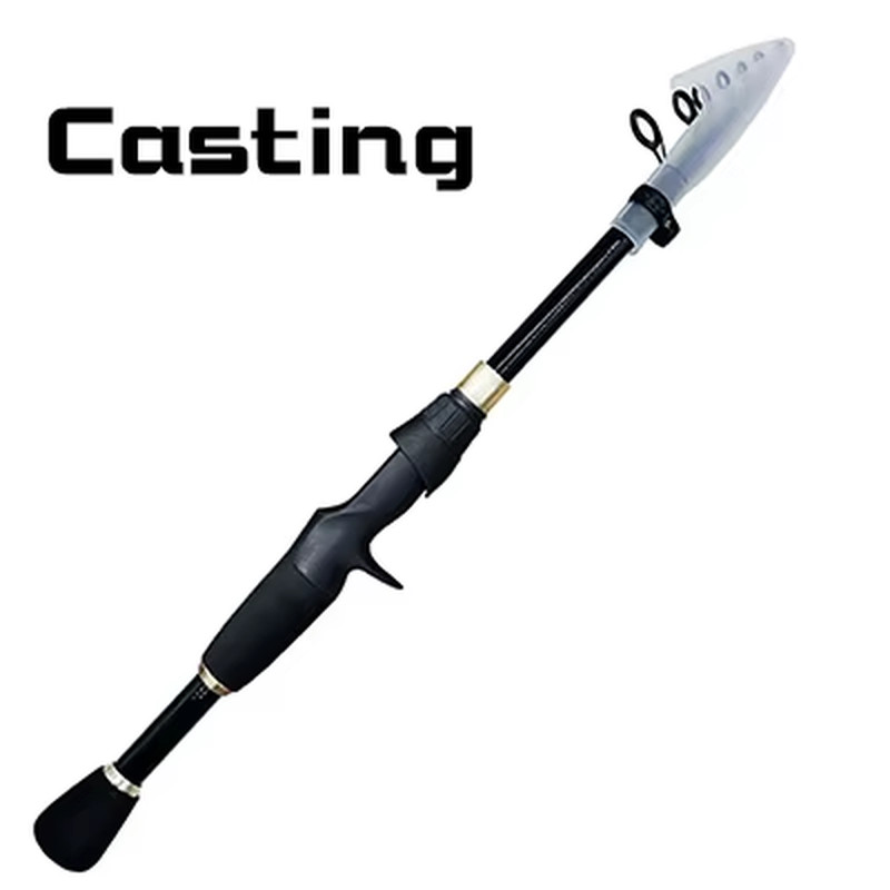Ultra-Light Fishing Rod Carbon Fiber Spinning Casting Pole Handle Telescopic Sea