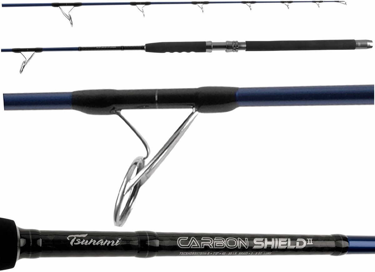 Tsunami Carbon Shield III Jigging Spinning Rods