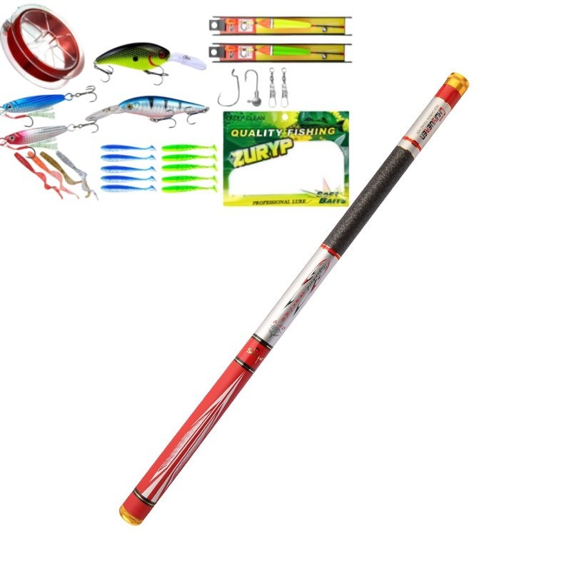 Telescopic Fishing Rod Carbon Fiber Stream Hand Pole 3.6m 4.5m 7.2m 8m 9m Travel