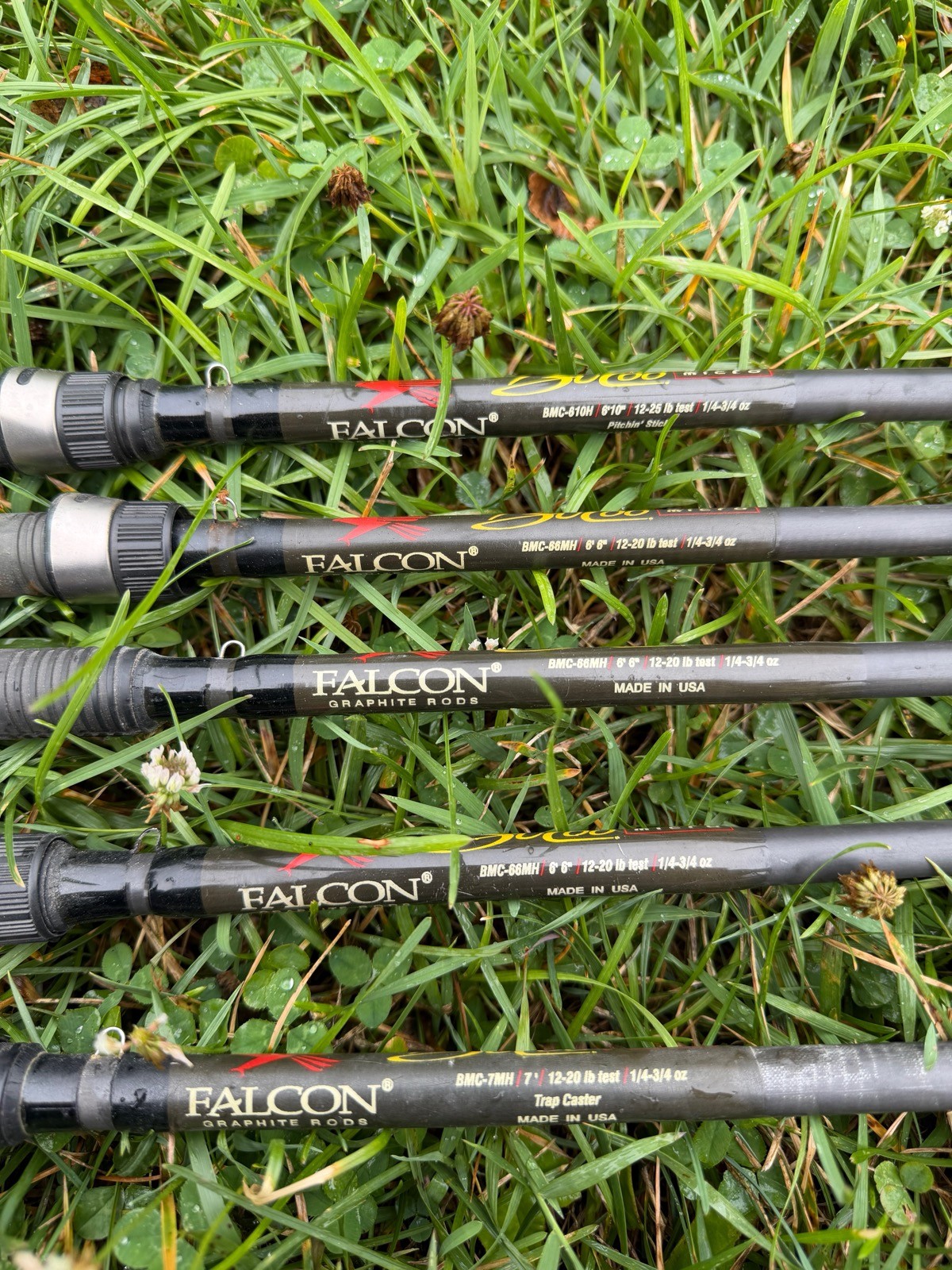 5 Falcon Bucoo Micro Split Grip Casting Rods Pitching stick and MH’s