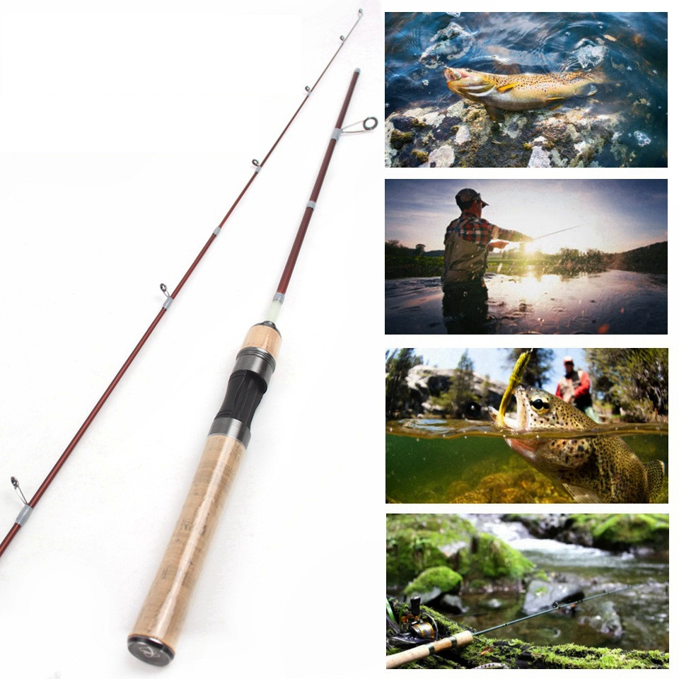 Travel Fishing Rod 4’6” 2-5lb Ultralight Casting Spinning Rod Fast Cork