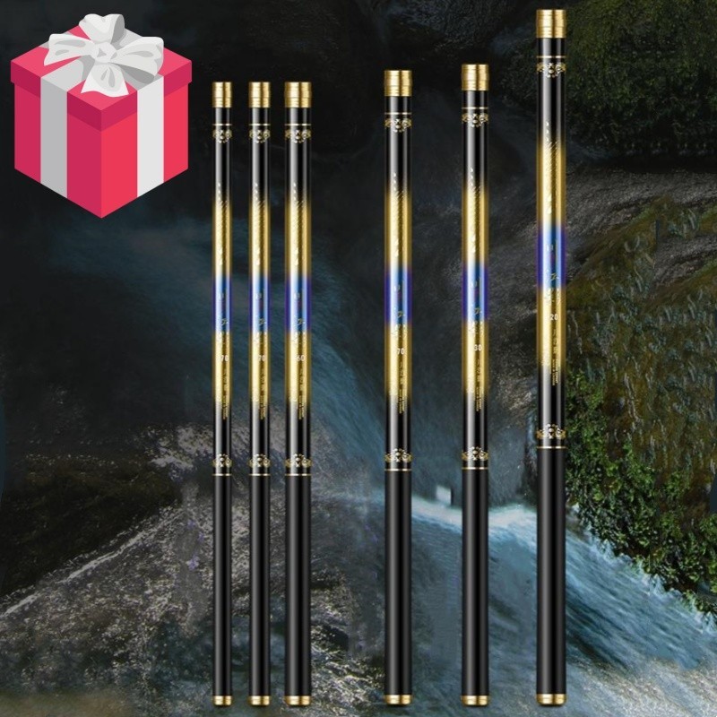 Telescopic Fishing Rod Carbon Fiber Ultra Light Spinning Fast Trout Stream Rods