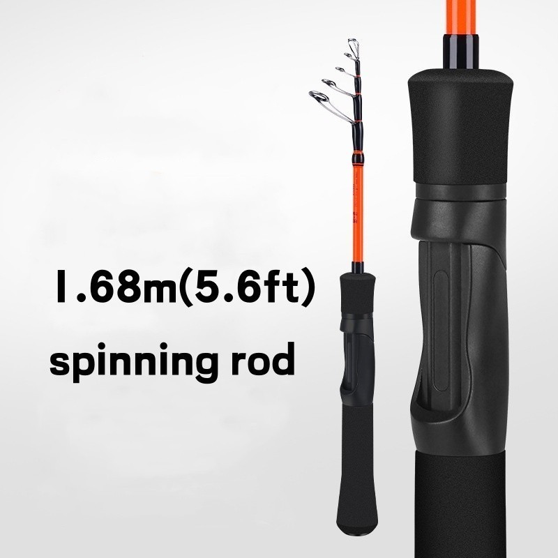 High Quality Fiber Spinning Casting Fishing Rod Telescopic Pole 1.5M 1.68M
