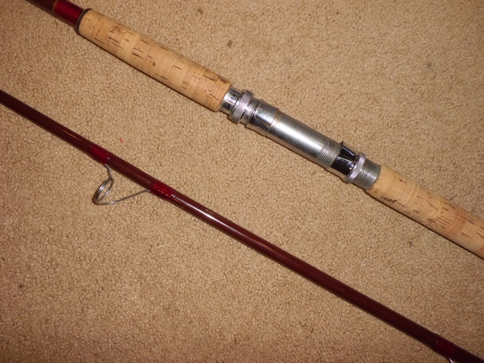 Vintage Winston Fiberglass Surf Spinning 9’3” Rod made in USA-25lb test