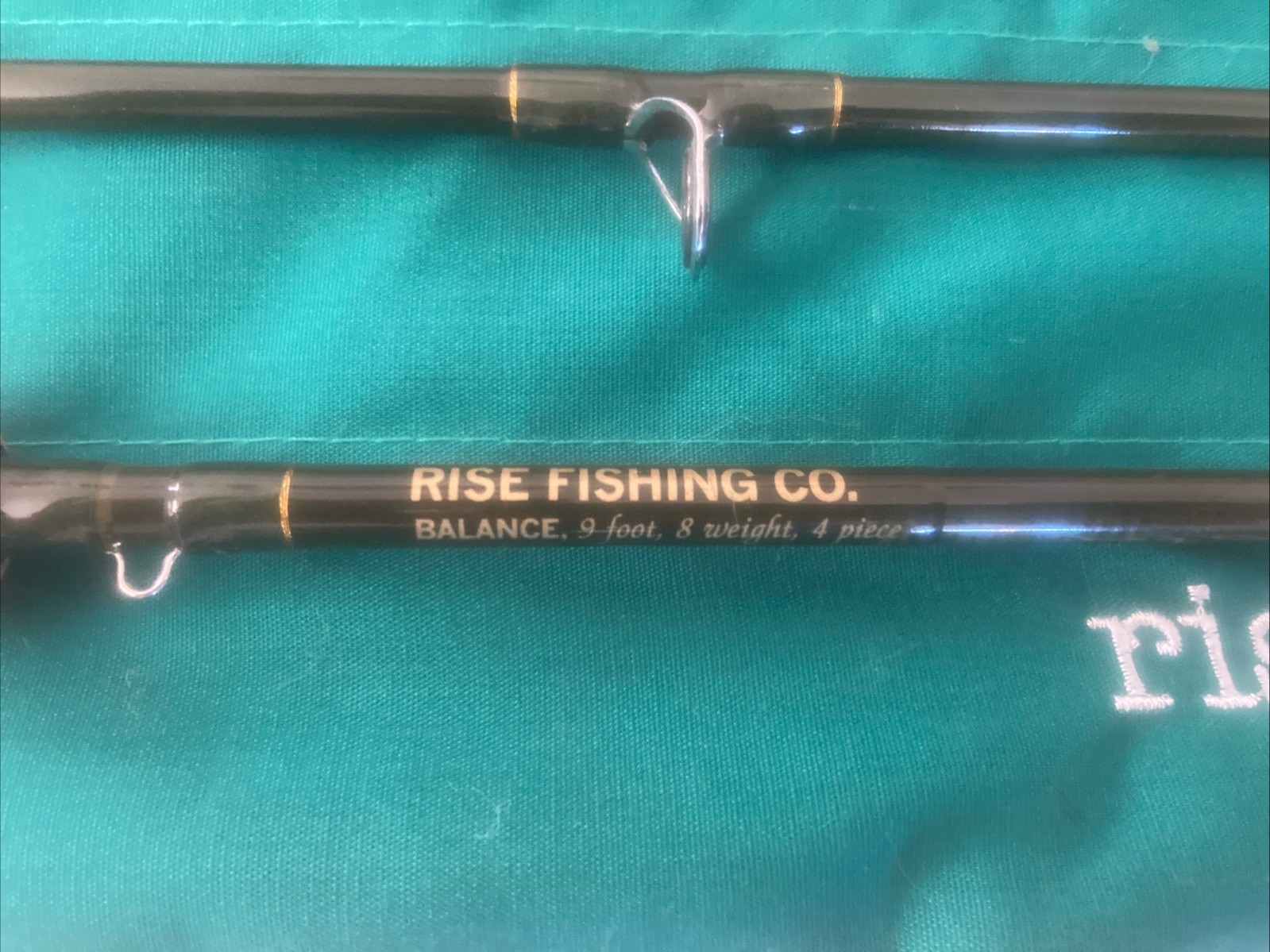 Rise Fishing Co. Balance 9 Foot 8 Weight 4 Piece Fly Rod Comes With Sock No Case