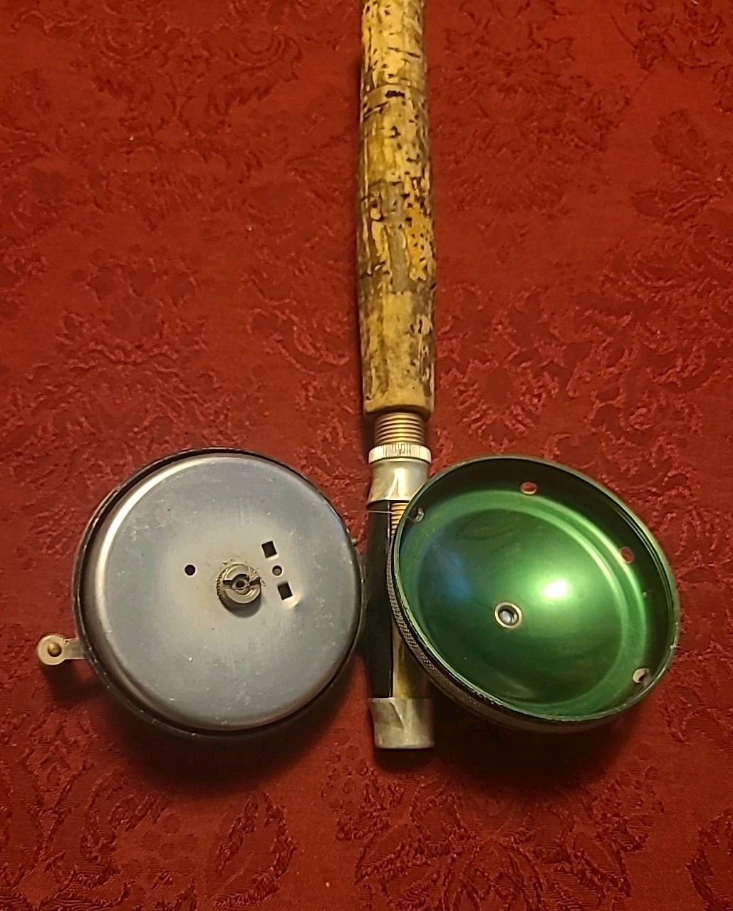 Vintage Heddon Vicount Custom Rod 2 Pcs #8007-8 1/2 Feet w JOHNSON #80 Reel