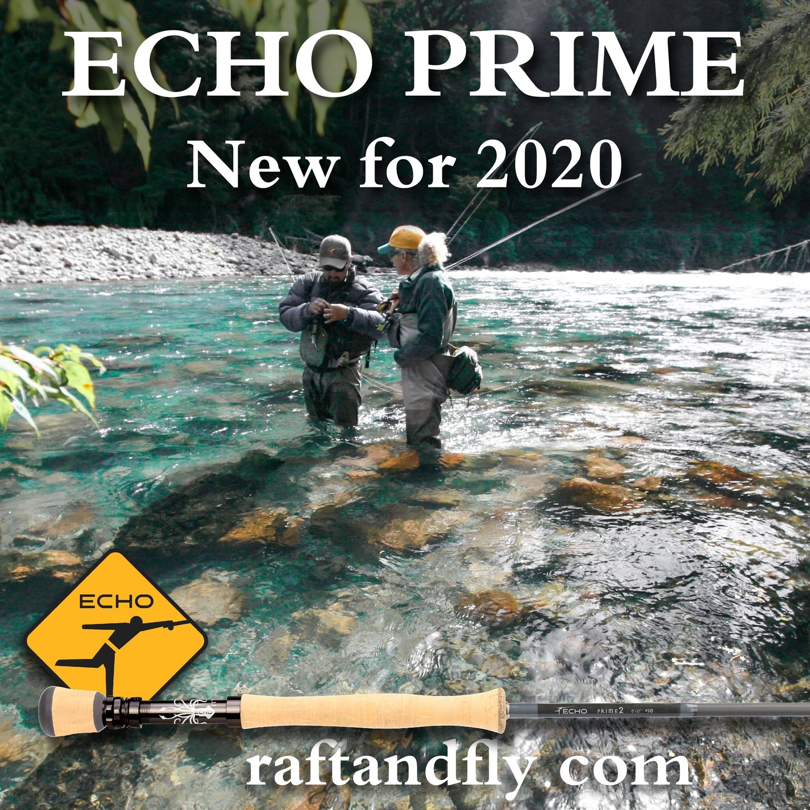 Echo Prime 10wt 8’10” 4-Piece Fly Rod Lifetime Warranty – FREE SHIPPING