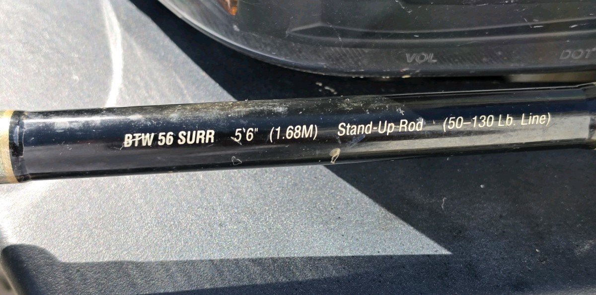 Shakespeare Tidewater 50-130lb Stand Up Rod Roller Guides One Piece Fishing Rod