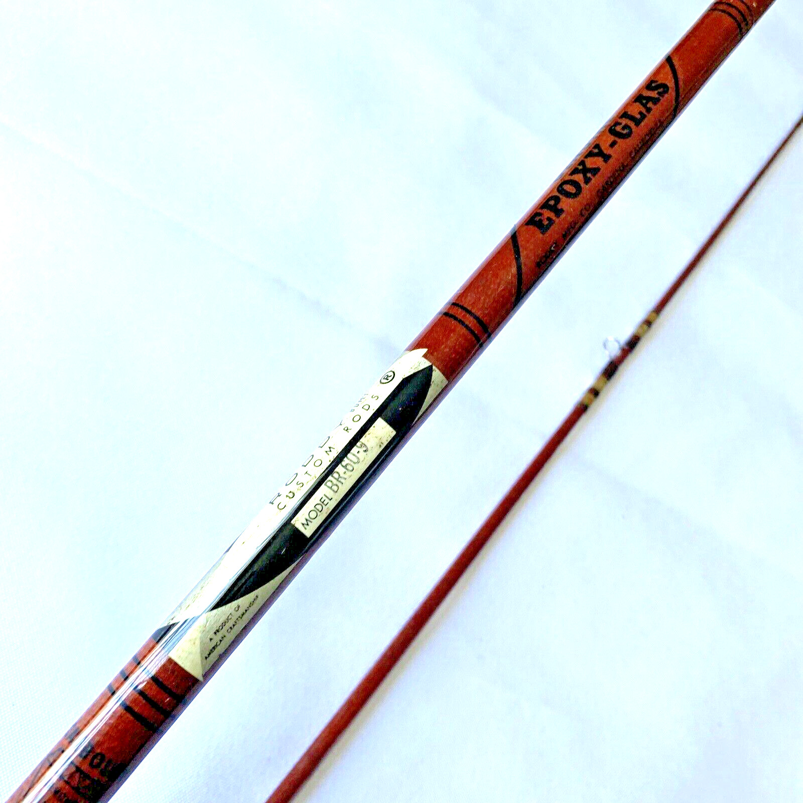 Roddy Model BR-60-9 Custom Made 9Ft Genuine Epoxy Glass Fly Fishing Rod USA