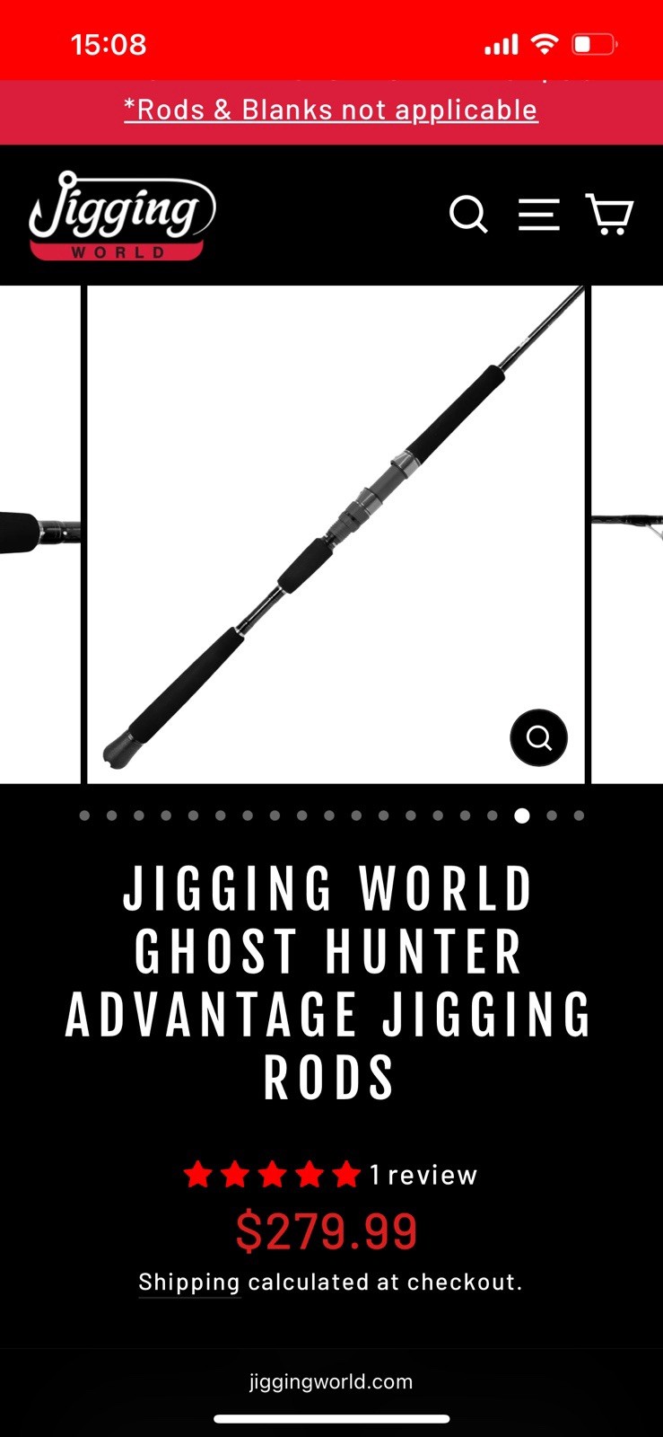 Jigging World Ghost Hunter Advantage 250S Spinning Rod 5’8” PE2-4 100-250g