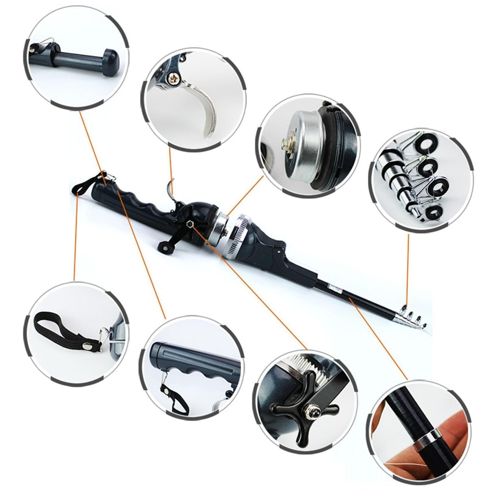 Mini Fishing Rod and Pocket Fishing Rod & Reel Combo – Collapsible Telescopic…