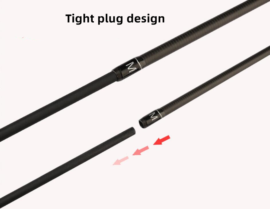 1.65M/1.8M Fishing Rod Carbon Fiber Spinning Casting Fishing Pole 2 Tip Fast Rod