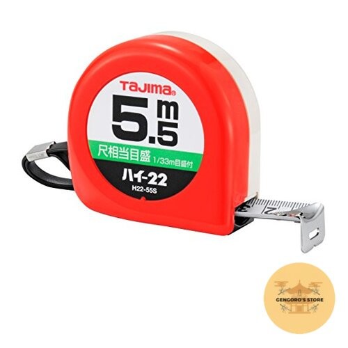 Tajima H2255SBL Tape Measure 5.5m x 22mm Shaku Scale