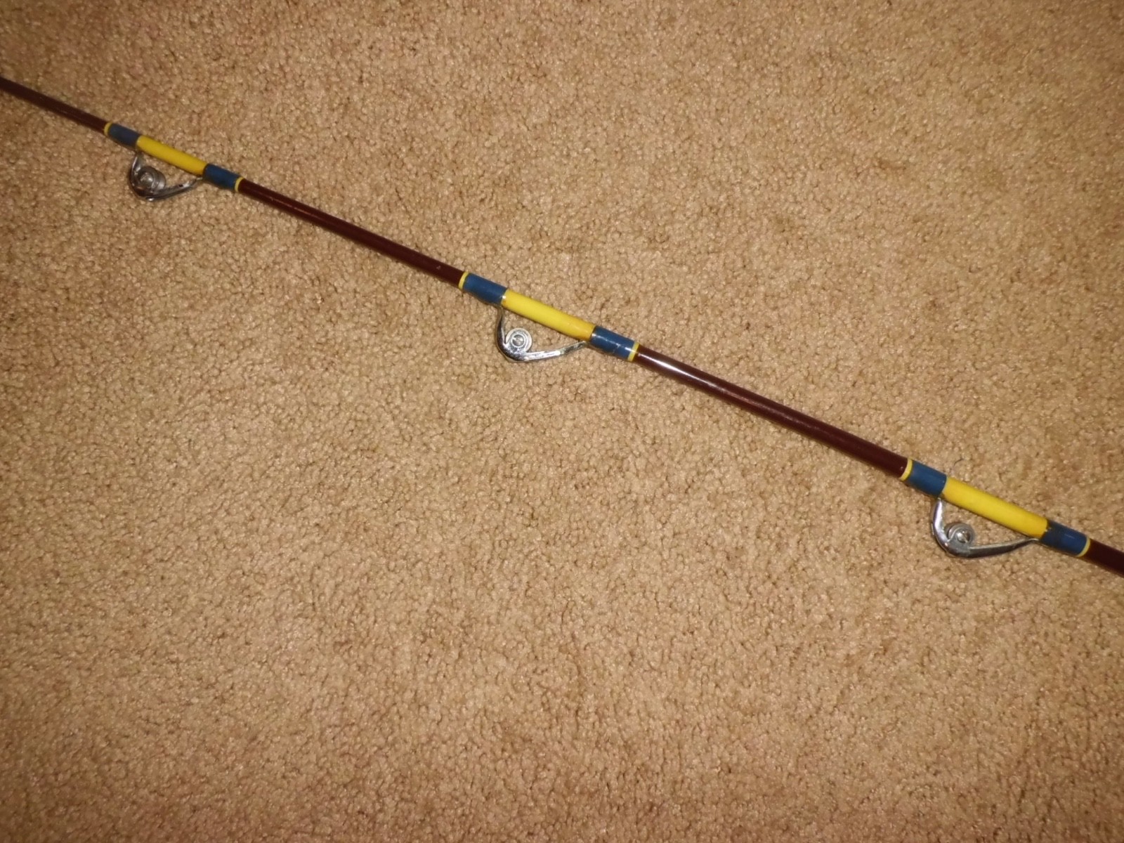 Vintage Custom Silaflex Trolling 7′ Rod made in USA- 30 lb test