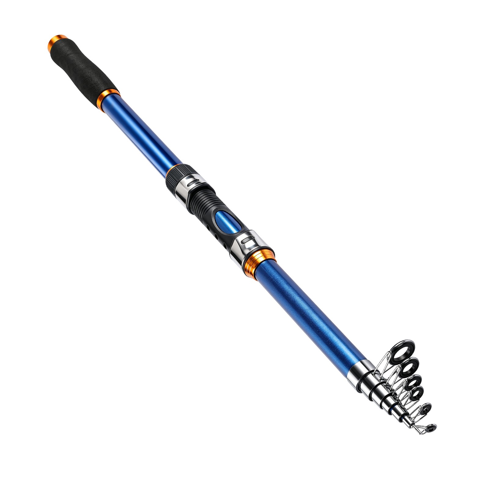 Telescopic Fishing Rod 2.1m 3.6m Portable Sea Saltwater Spinning Pole w/EVA Grip